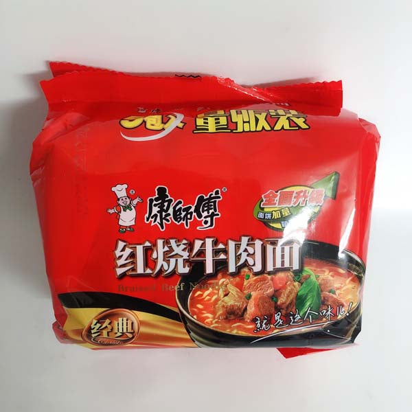 康師傅 紅焼牛肉面 五連包