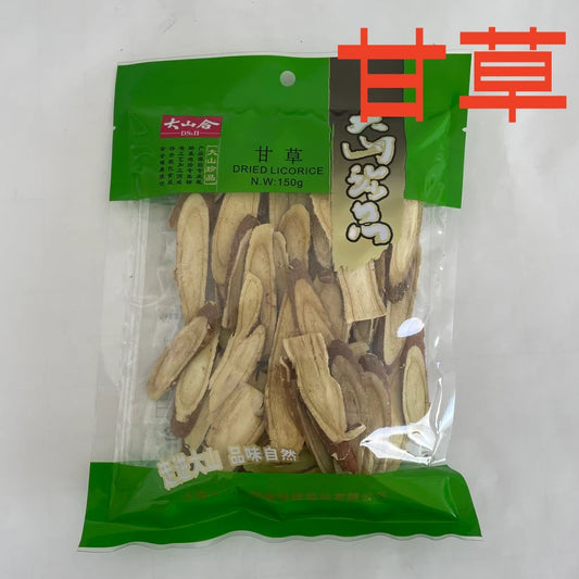 甘草  甘草  150g   甘草+红枣 补气益血   甘草+山楂 健胃消食  中国产