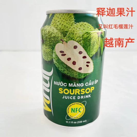 释迦果汁    紅毛榴槤汁  330ml   24罐    越南产   vinut   サワーソッフジュース  ベトナム産