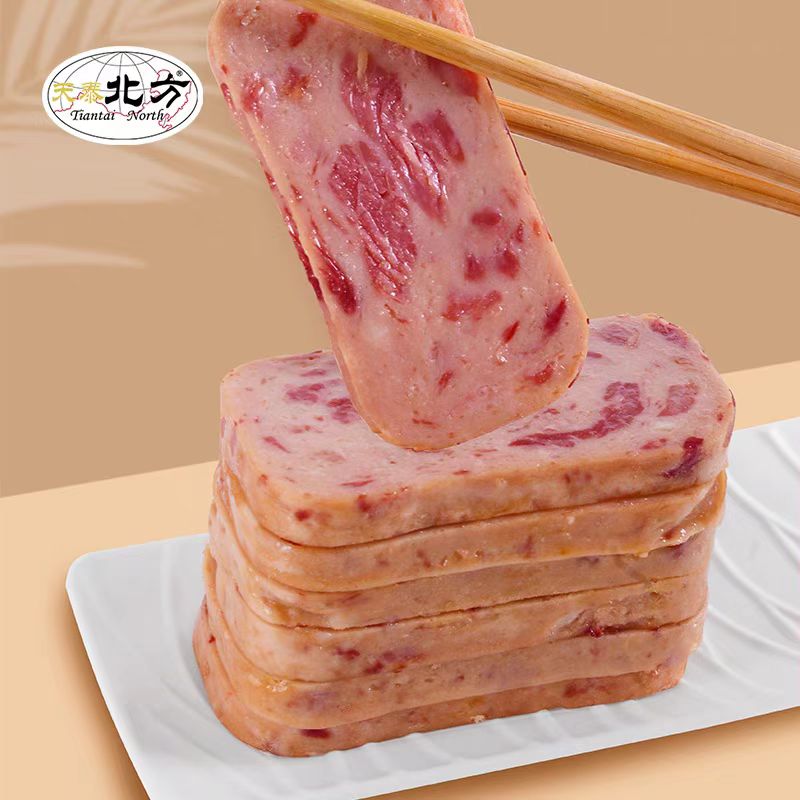 華華  午餐肉 340g   内含大肉块  北方天泰牌   本店严选 自营商品