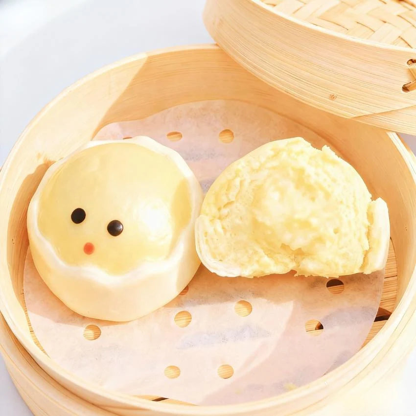 小鶏牛奶包 12个入   420g 小鸡奶黄包 包子