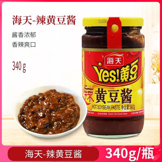 海天 辣黄豆醤 340g